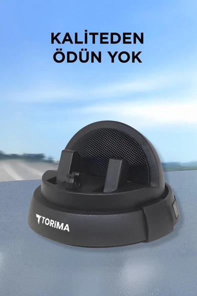 Torima JX-059 Siyah 360 Derece  Dönebilen Numaratörlü Güçlü Araç İçi Telefon Tutucu - Resim 4