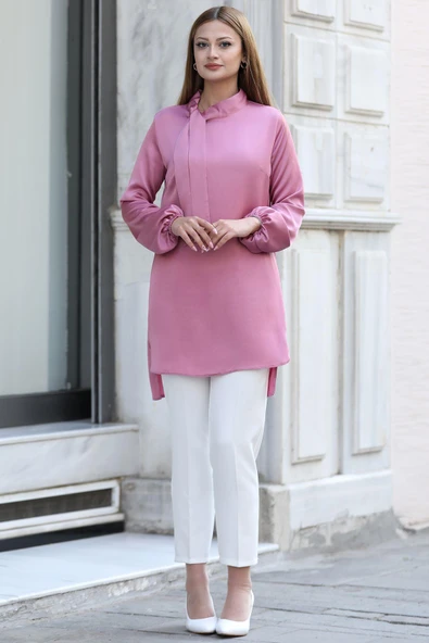 Trend Tesettür Tunik Gül Kurusu - Resim 2