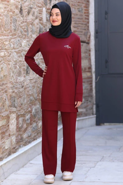 Cemre Tesettür Takım Bordo ürün görseli