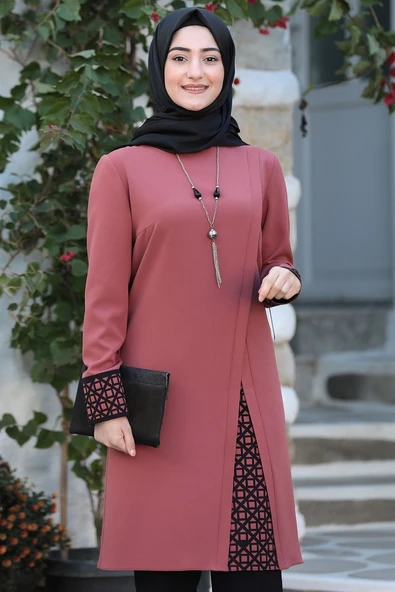 Asya Tesettür Takım Gül Kurusu - Resim 2