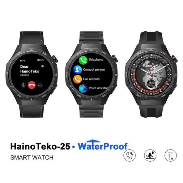 Haino Teko Amoled Ekran WaterProof 3 Kordonlu Akıllı Saat Teko25 ürün görseli 1