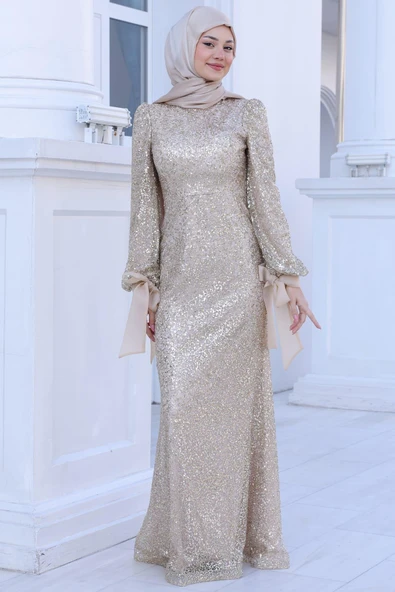 Şimal Tesettür Abiye Gold ürün görseli