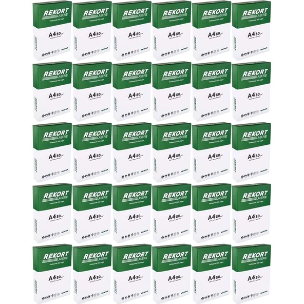 Mopak Rekort A4 80GR/M2 Fotokopi Kağıdı 12500 Adet (30PK*500) - 3