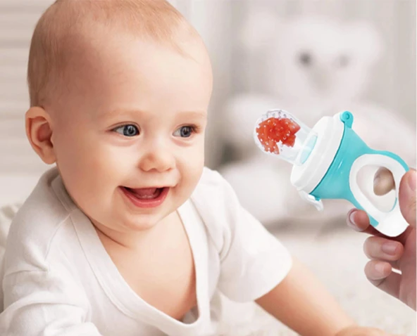 Babyjem Silikon Uçlu Meyve Sebze Emziği Mavi - Resim 2