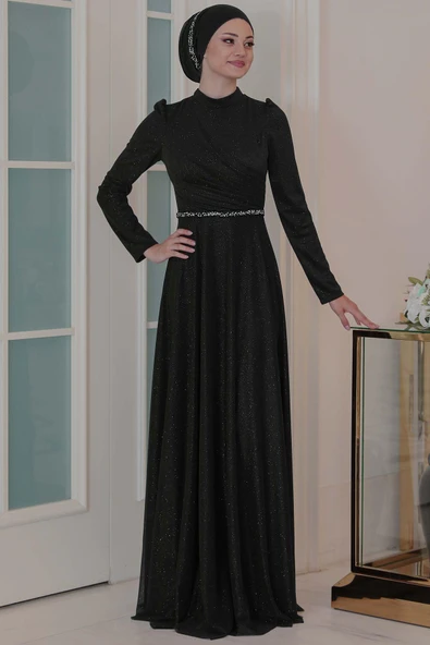 Işıl Tesettür Abiye Siyah