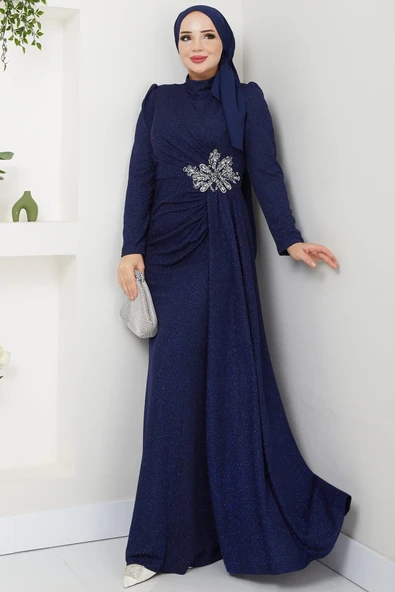 Gözde Tesettür Abiye Lacivert ürün görseli