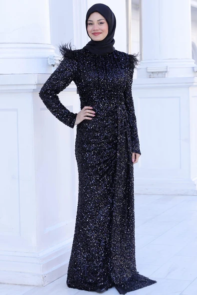 Şura Tesettür Abiye Siyah - 4