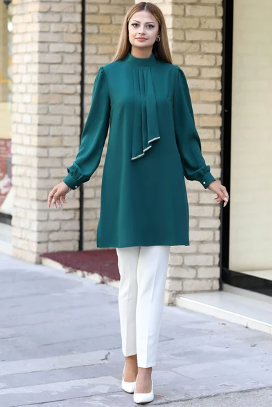 Işıl Tesettür Tunik Zümrüt - Resim 2