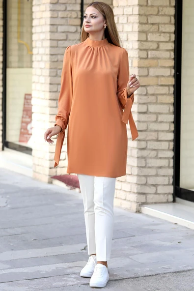 Esila Tesettür Tunik Camel - Resim 2