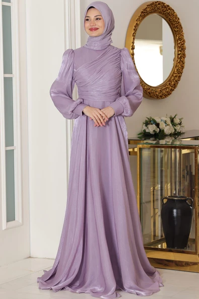 Bahar Tesettür Abiye Lila ürün görseli