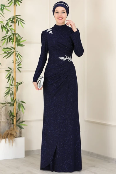 Masal Tesettür Abiye Lacivert ürün görseli