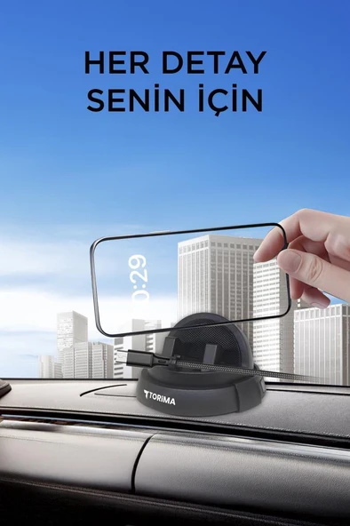 Torima JX-059 Siyah 360 Derece  Dönebilen Numaratörlü Güçlü Araç İçi Telefon Tutucu - Resim 2