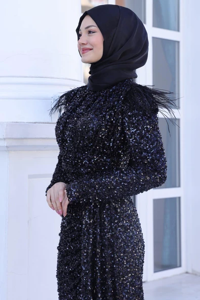 Şura Tesettür Abiye Siyah - 2