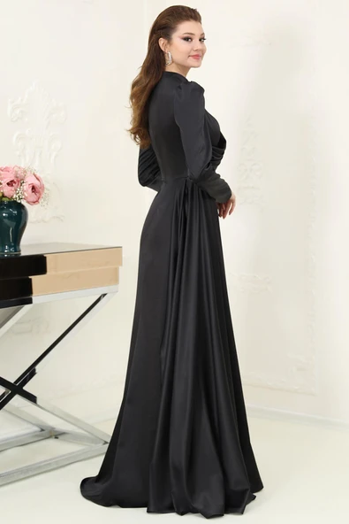 Zen Tesettür Abiye Siyah - 3