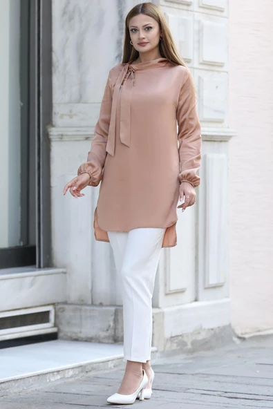 Trend Tesettür Tunik Camel - Resim 2