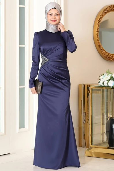 Efsun Tesettür Abiye Lacivert ürün görseli