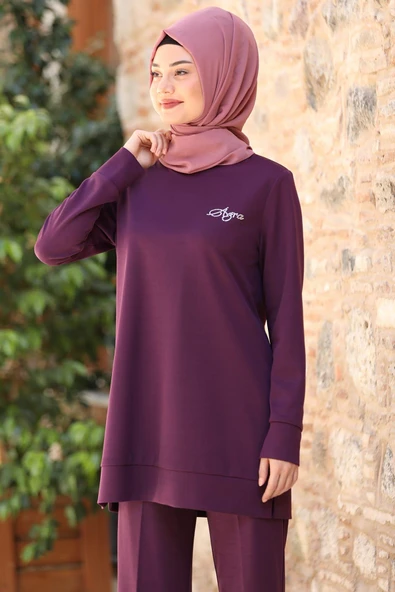 Cemre Tesettür Takım Lavanta - Resim 2