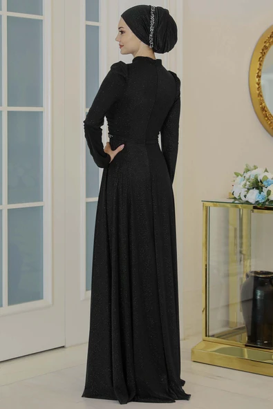Işıl Tesettür Abiye Siyah - 3