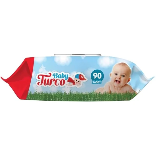 Baby Turco Islak Havlu Mendil Klasik 90 Yaprak Plastik Kapaklı Tekli Pk - 1