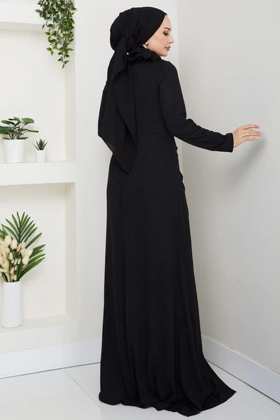 Eylül Tesettür Abiye Siyah - 3
