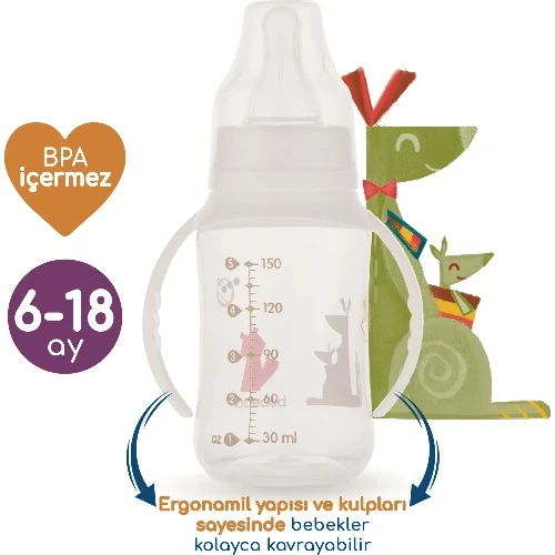 Bebedor Plastik Kulplu Biberon 6-18 Ay No 76302 - 1
