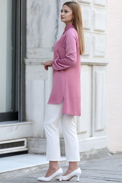 Trend Tesettür Tunik Gül Kurusu - Resim 3