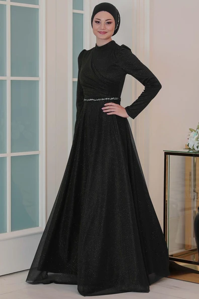 Işıl Tesettür Abiye Siyah - 2