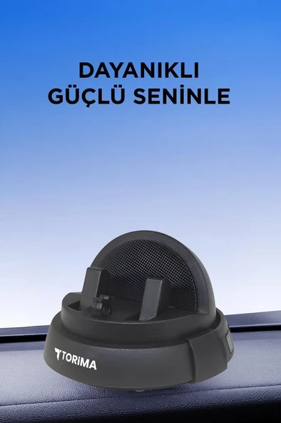Torima JX-059 Siyah 360 Derece  Dönebilen Numaratörlü Güçlü Araç İçi Telefon Tutucu - Resim 3