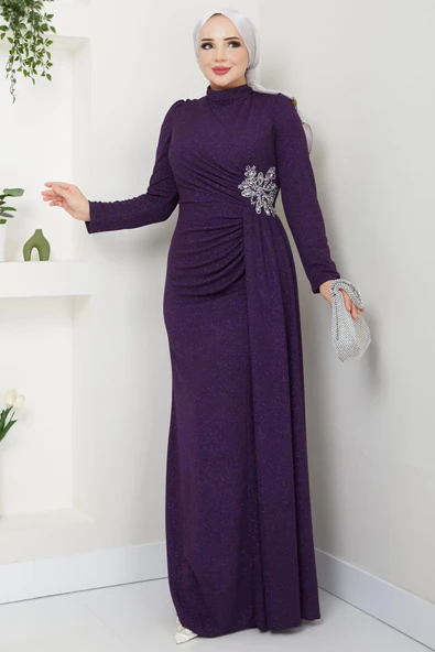 Gözde Tesettür Abiye Mürdüm ürün görseli