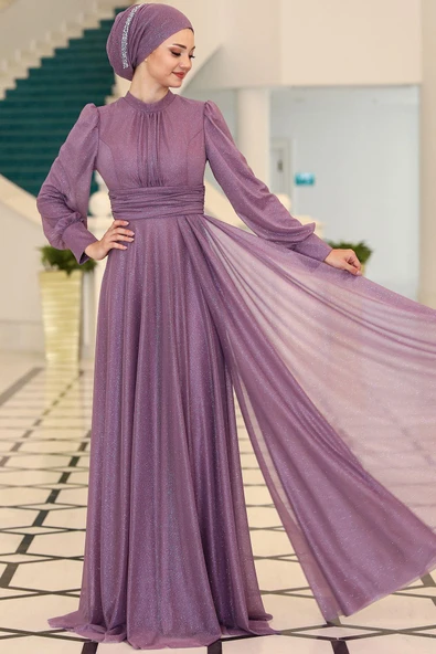 Kübra Tesettür Abiye Lavanta ürün görseli