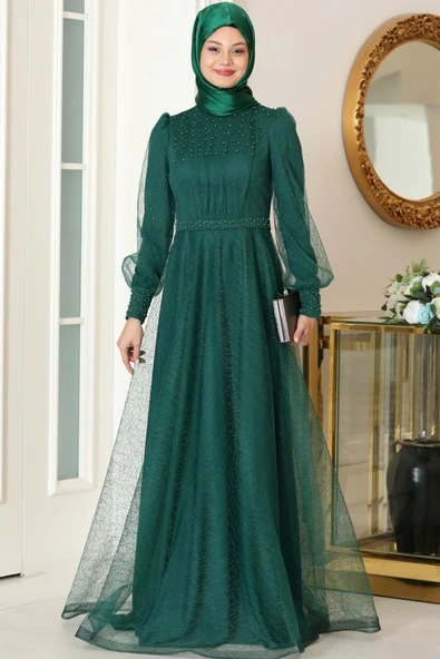 Peri Tesettür Abiye Zümrüt ürün görseli