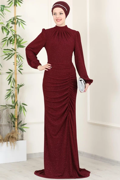 Rüya Tesettür Abiye Bordo ürün görseli