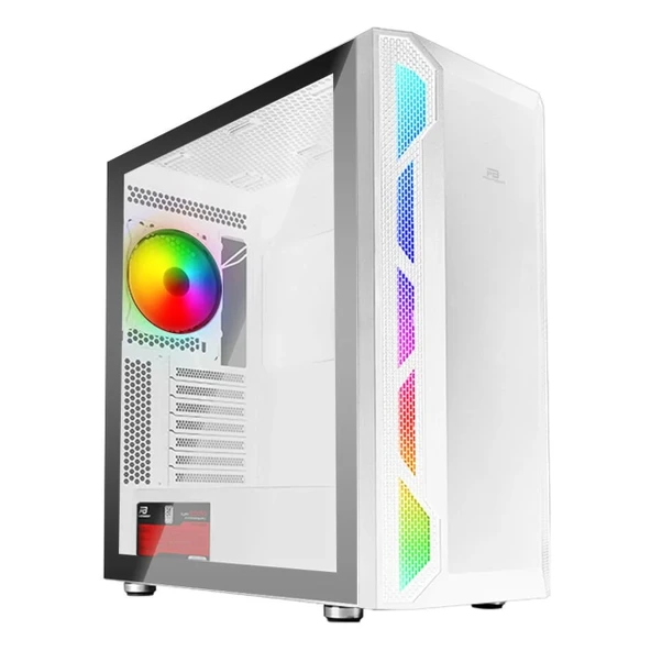 PowerBoost VK-G3701W USB 3.2 ARGB ATX Mid Tower Beyaz Kasa ürün görseli 1