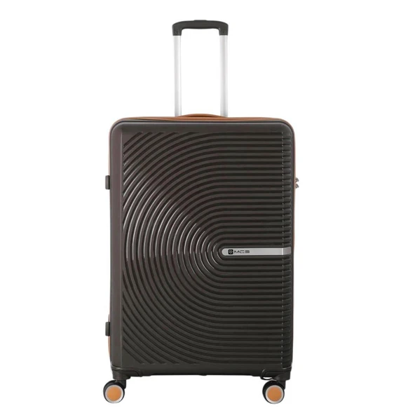 MÇS 3lü Set Kırılmaz Silikon Seyahat Valizi Bavulu V374 Kahve/Şamp - 2