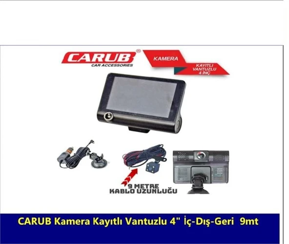 Carub Park Sensörü Ön-Arka Ekranlı + Sesli 19MM 8'Li Kayıtlı Kamera - 1