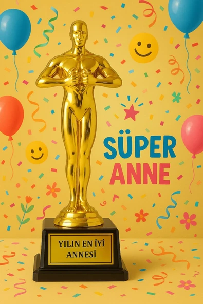 Yılın En İyi Annesi Biblosu Ödül Kupası Dekoratif Hediye Sevgiliye Eşe En İyi Anneye Sevdiklerinize - Resim 2