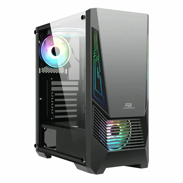 PowerBoost VK-G2051S USB 3.2 ARGB ATX Mid Tower Siyah Kasa ürün görseli 1