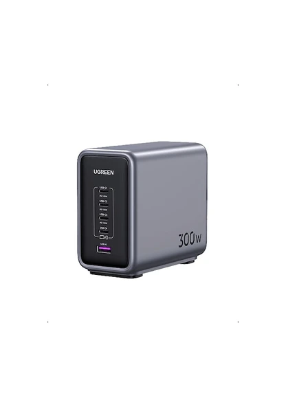 Ugreen Nexode 300w Gan 5 Portlu Hızlı Şarj Cihazı Istasyonu, 4xusb-c, 1xusb-a, Gri - 90903b - 1