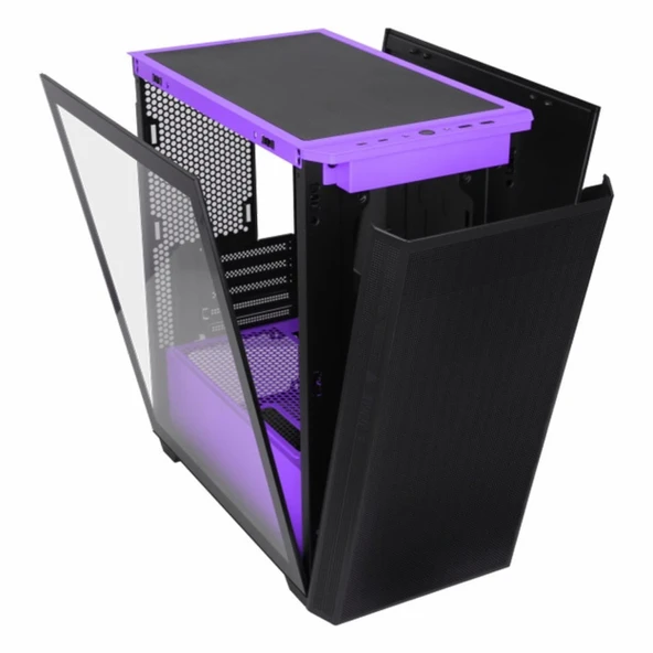 PowerBoost PB-P2252BP USB 3.2 ARGB mATX Mid Tower Siyah Kasa - Resim 5