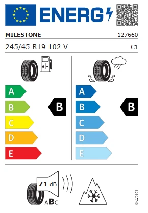 Milestone 245/45 R19 102V Reinf. Car. Winter Kış Lastiği 2025 Üretim - Resim 3