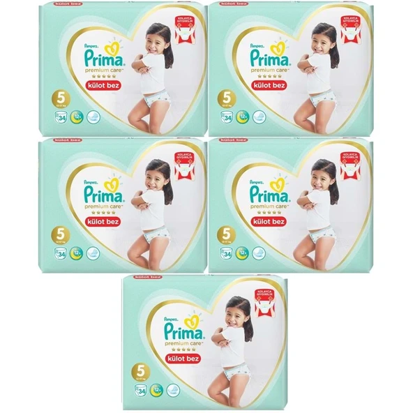 Prima Premium Care Külot Bebek Bezi Beden:5 (12-17Kg) 170 Adet Mega Ekonomik Pk ürün görseli
