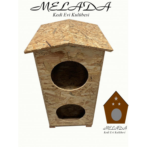 Melada Mobilya Sokak Hayvanları Kedi Evi (DUBLEX 1) - 3