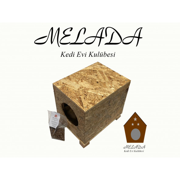 Melada Mobilya Sokak Hayvanları Kedi Evi Dikdörtgen - 3