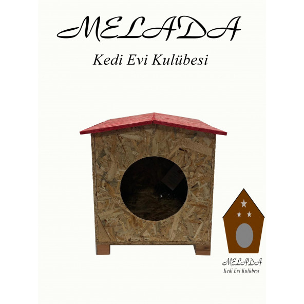 Melada Mobilya Sokak Hayvanları Kedi Evi Çatılı - 2