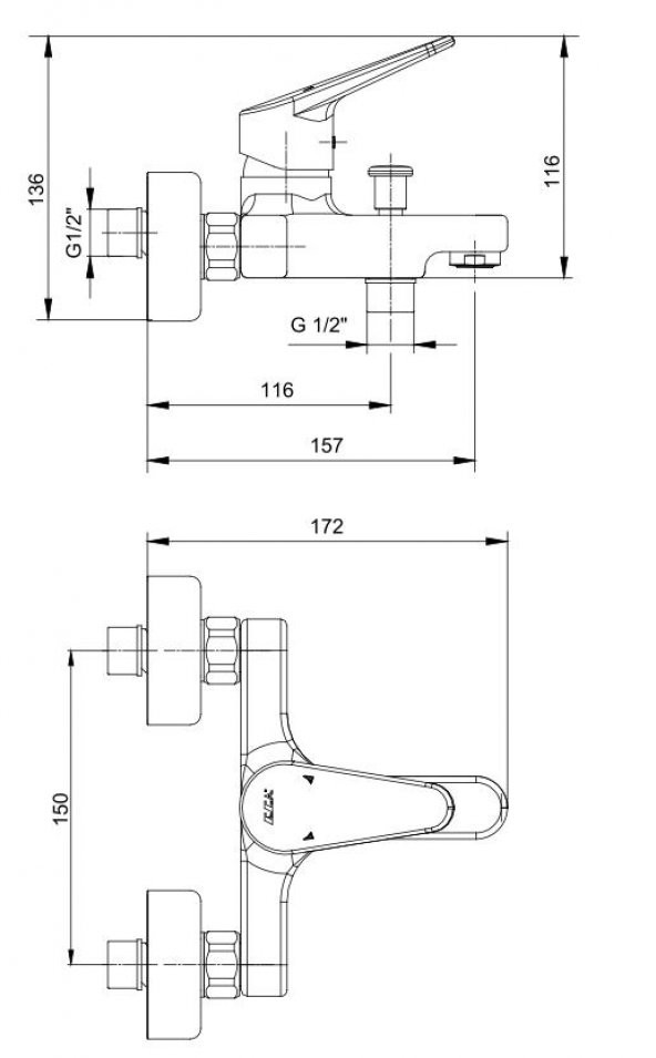 Eca Spylos Banyo Duş Bataryası 20 Yıl Garanti 102102494 - Resim 2