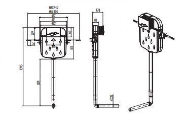 Creavit Gömme Rezervuar Hela Taşı İçin Gövde GR5006 - 2
