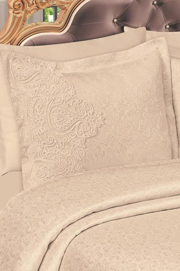 Farah Brokar Güpürlü Pike Takımı Bej - 6