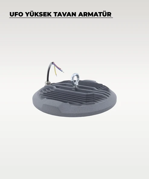 Yüksek Tavan Ufo Armatür 100W - 4000K Gün Işığı - Resim 3