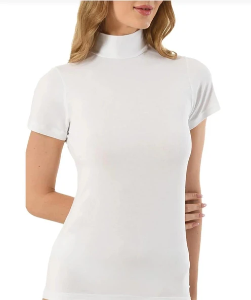 JİBER 562 KADIN MODAL BALIKÇI YAKA YARIM KOL BODY 3 ADET - Resim 5