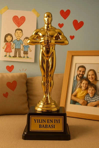 Dekoratif Hediye Sevgiliye Eşe En İyi Babaya Sevdiklerinize Yılın En İyi Babası Biblosu Ödül Kupası ürün görseli 1